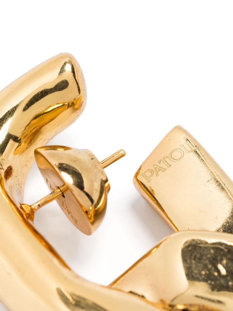 PATOU asymmetric earrings outlook