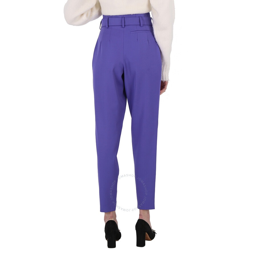 Moschino Ladies Purple Straight Leg Trousers - 6