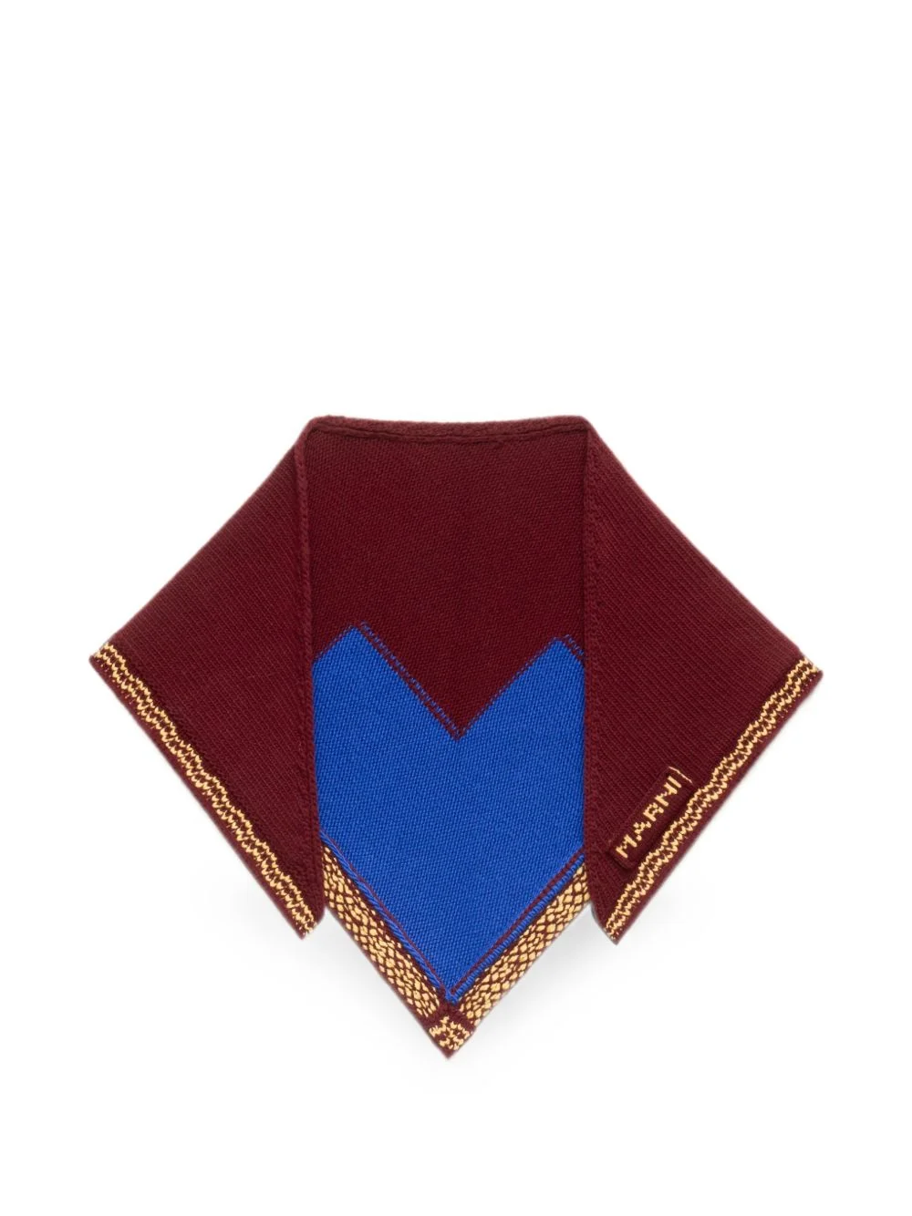 logo-intarsia knitted bandana scarf - 1
