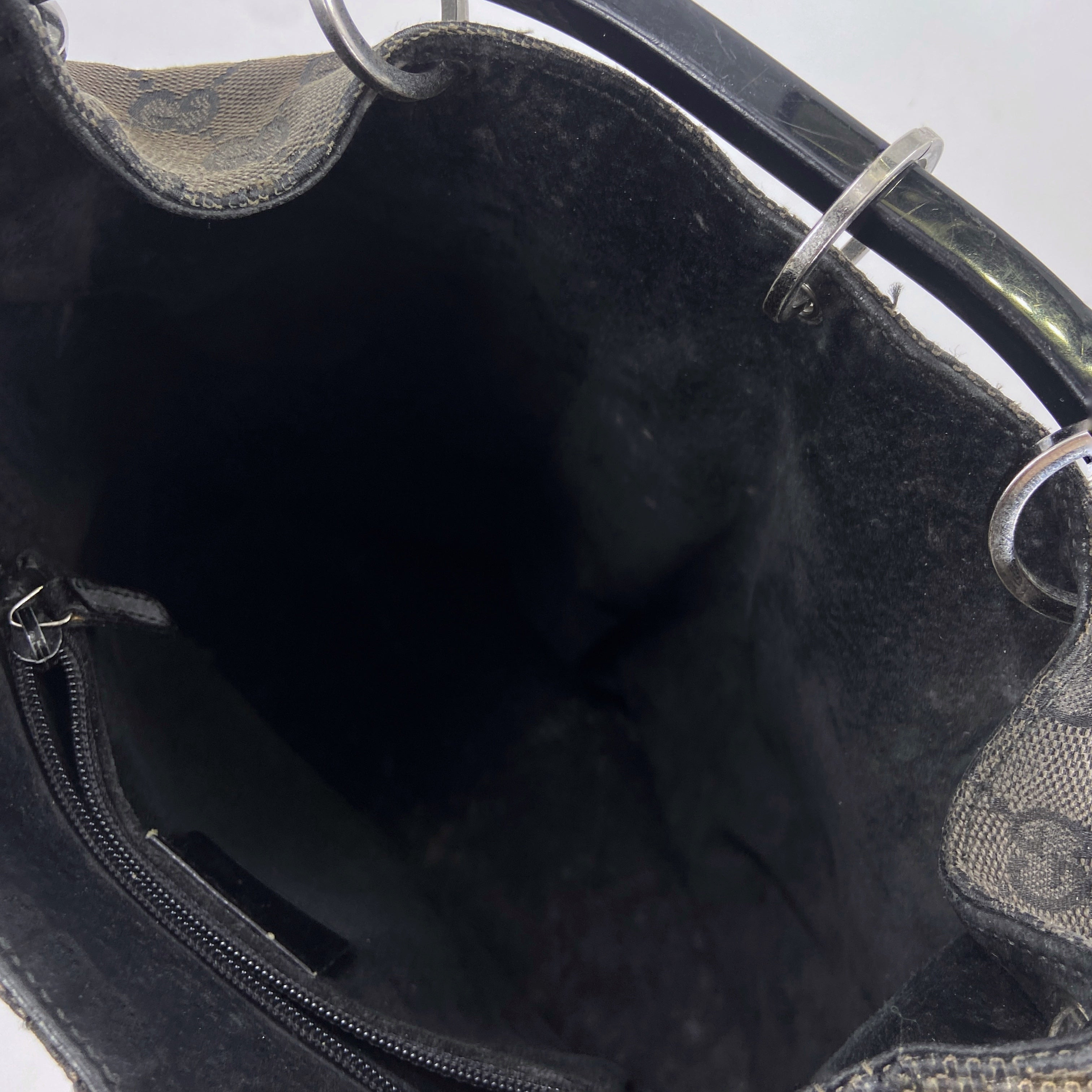 Gucci Fall 1999 Tom Ford Large Brown Monogram Bucket Acrylic Ring Bag - 5