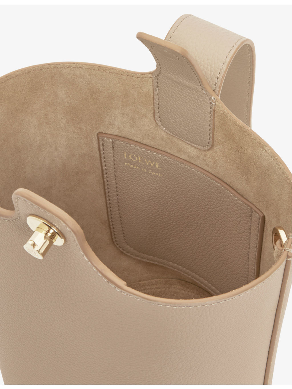 Pebble mini leather bucket bag - 4