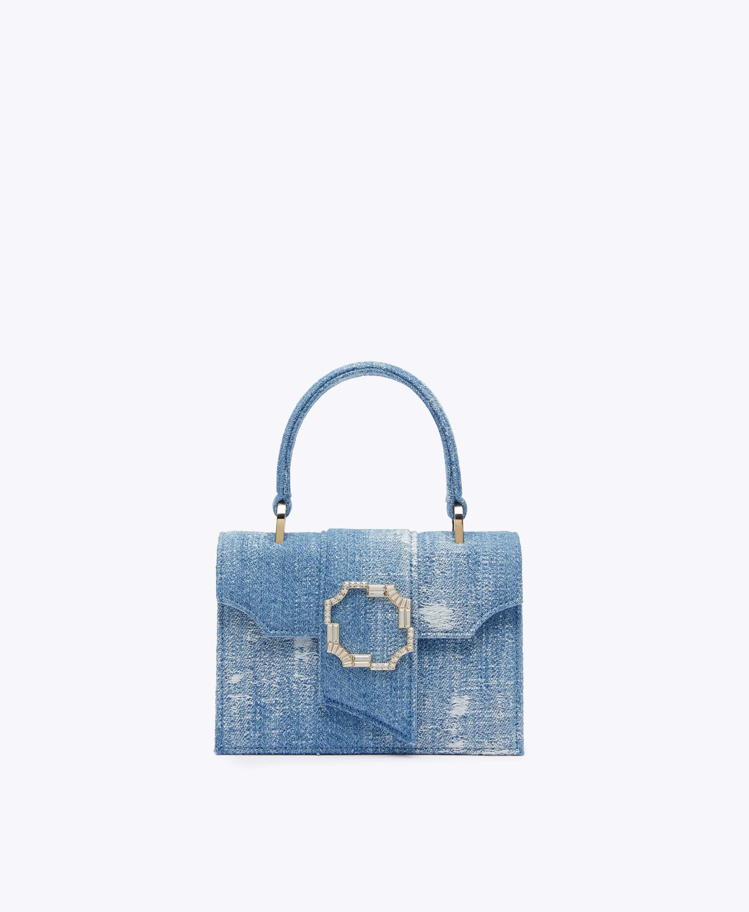 Audrey Blue Denim Mini Handbag - 1