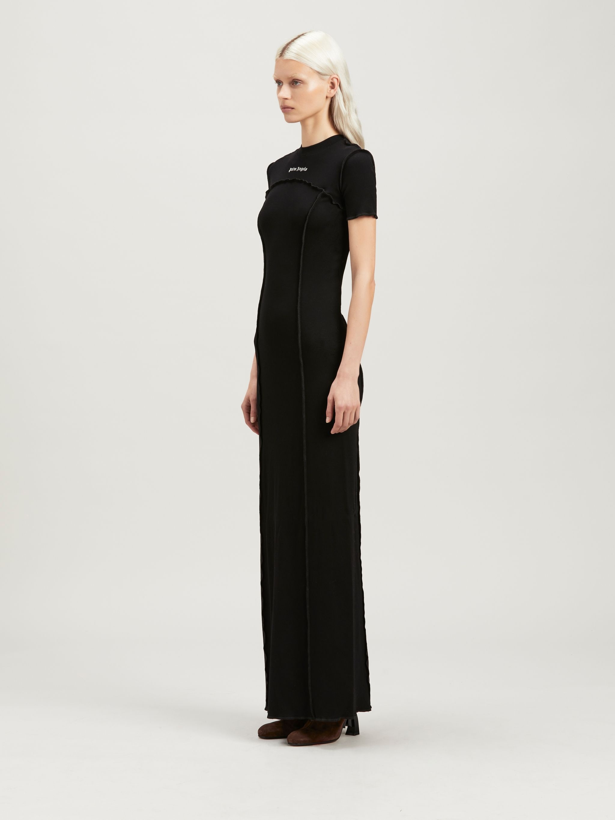 Open Back Logo Rib Dress - 4