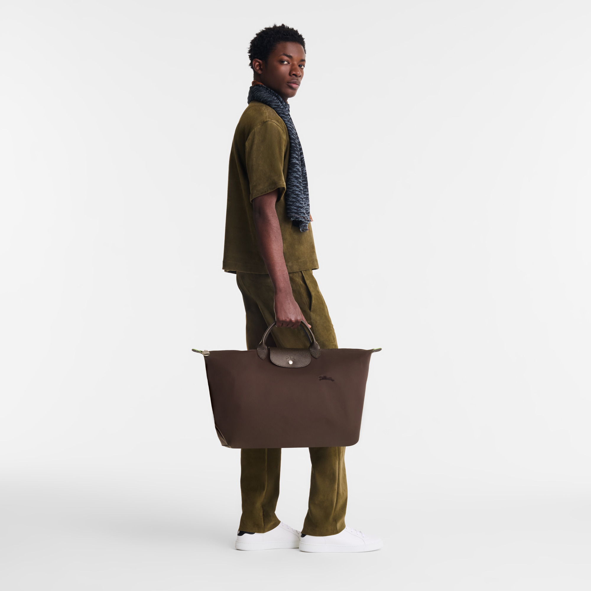 Le Pliage Green L Travel bag Mocha - Recycled canvas - 2