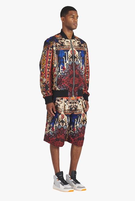 Reversible multicolor nylon bomber jacket - 7