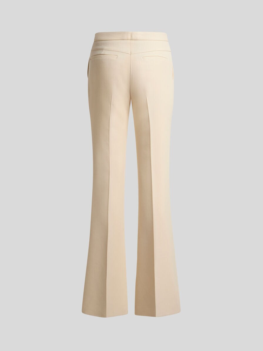FLARED WOOL-BLEND TRICOTINE TROUSERS - 2
