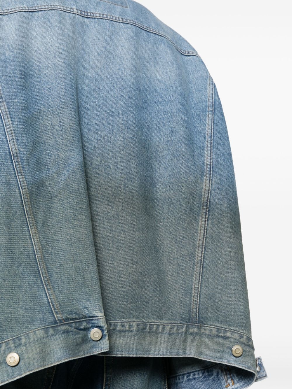 mid-wash denim jacket - 5