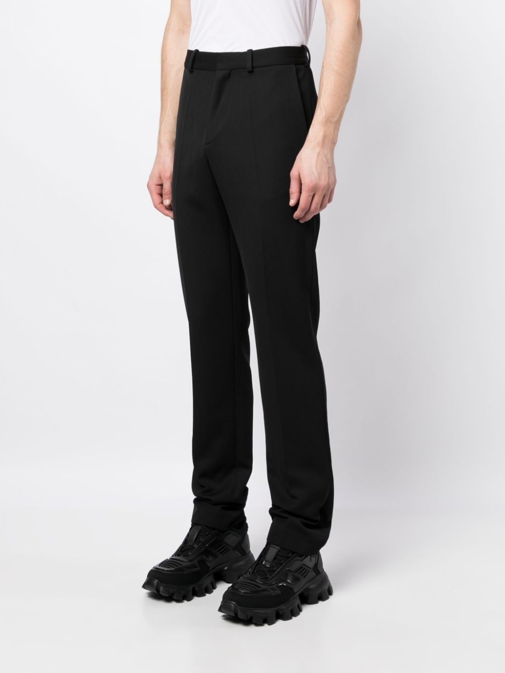 pressed-crease straight-leg trousers - 3