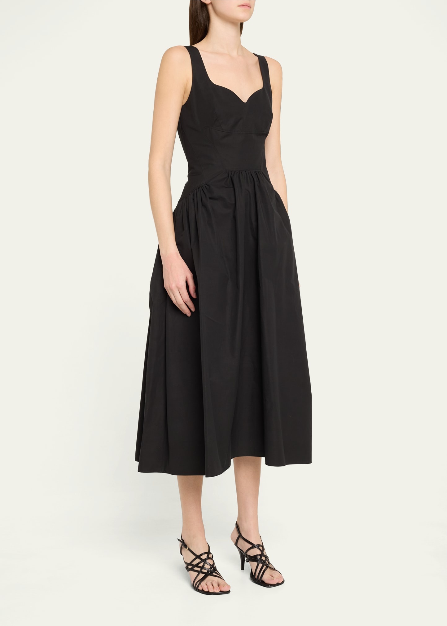 Sweetheart Sleeveless Fit-&-Flare Midi Dress - 4