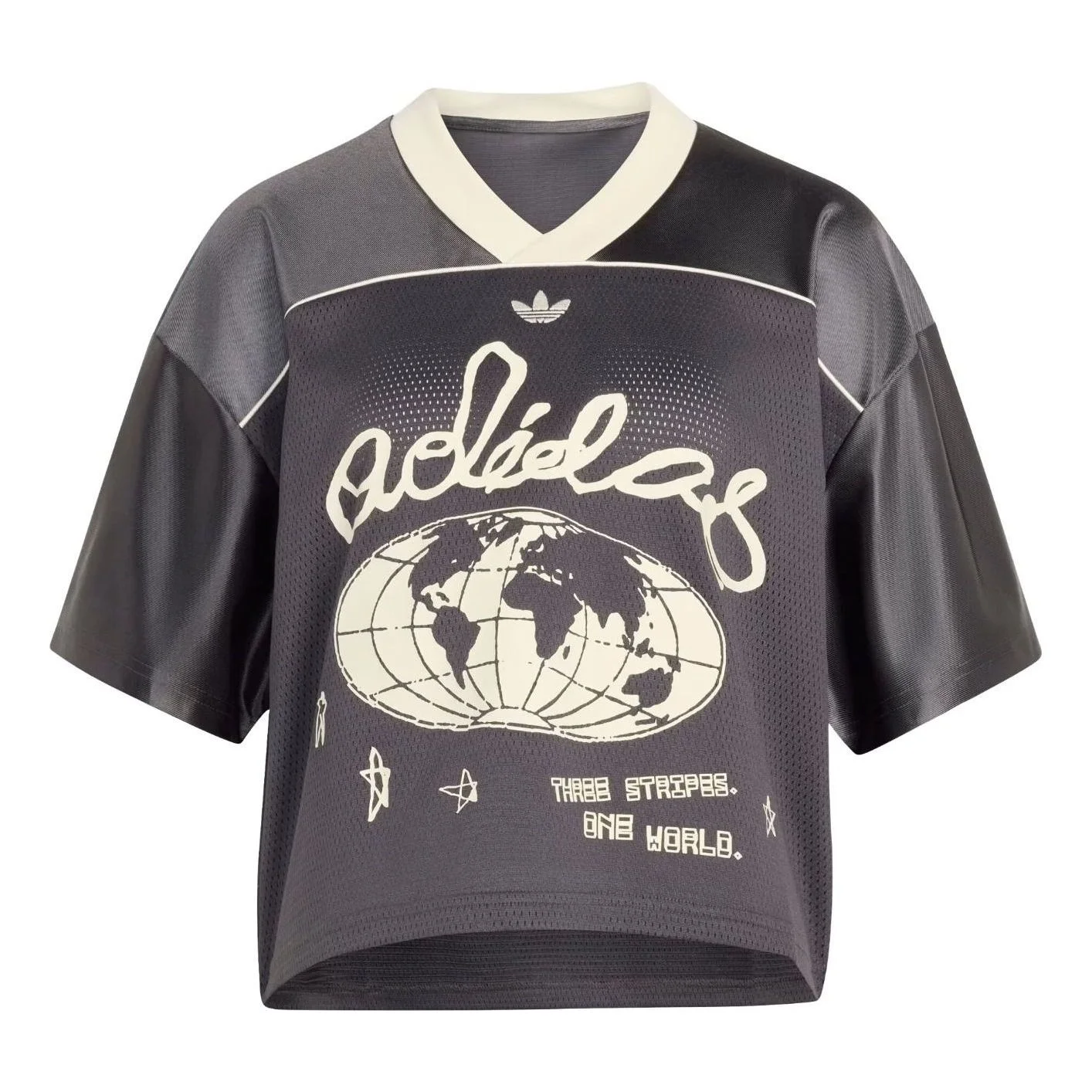 (WMNS) adidas Cropped Scoccer Jersey 'Utility Black' KU9201 - 1