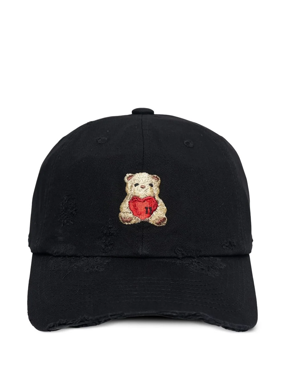 distressed teddy-bear cap - 1