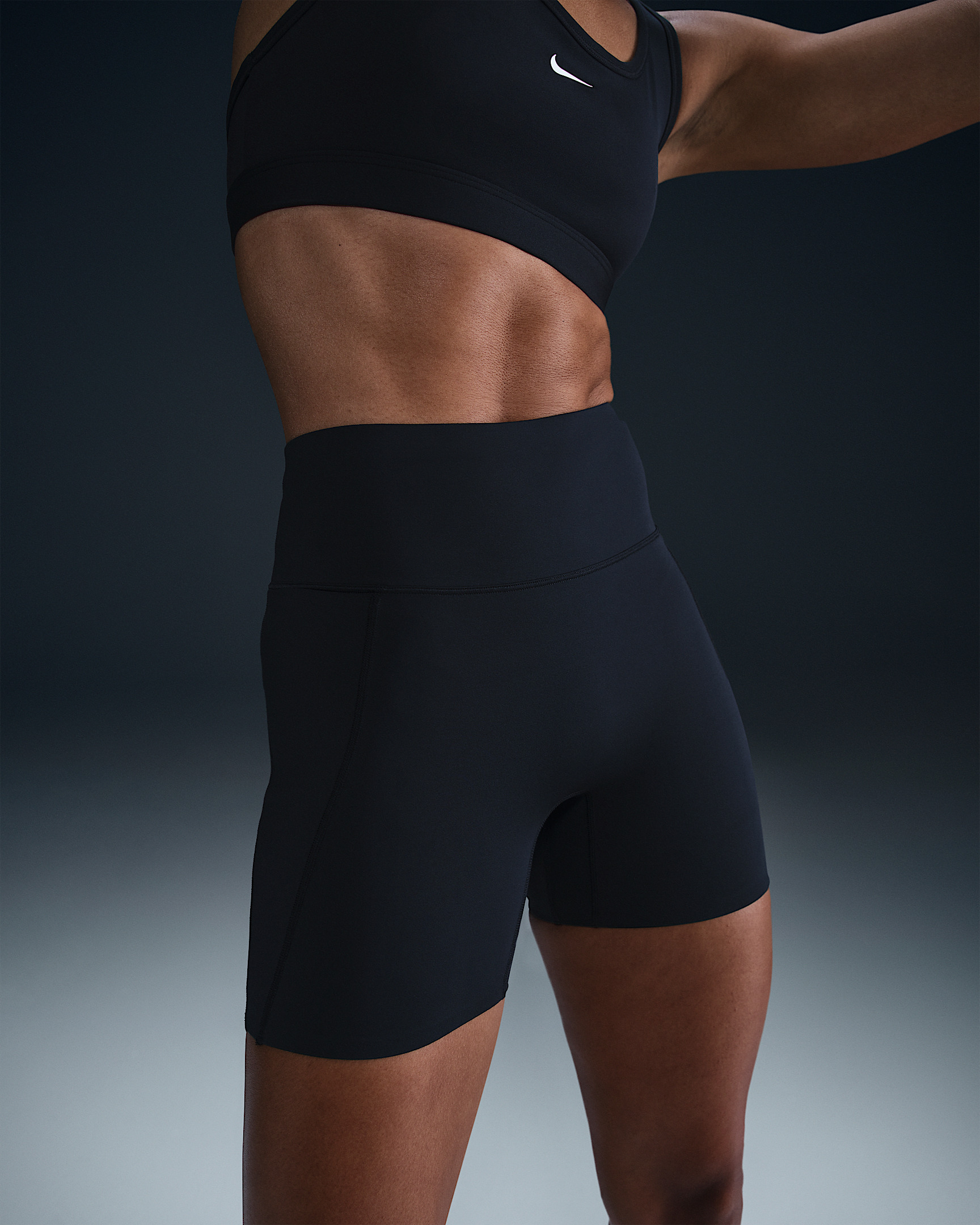 Nike Universa Women's Medium-Support High-Waisted 5" Biker Shorts with Pockets - 2