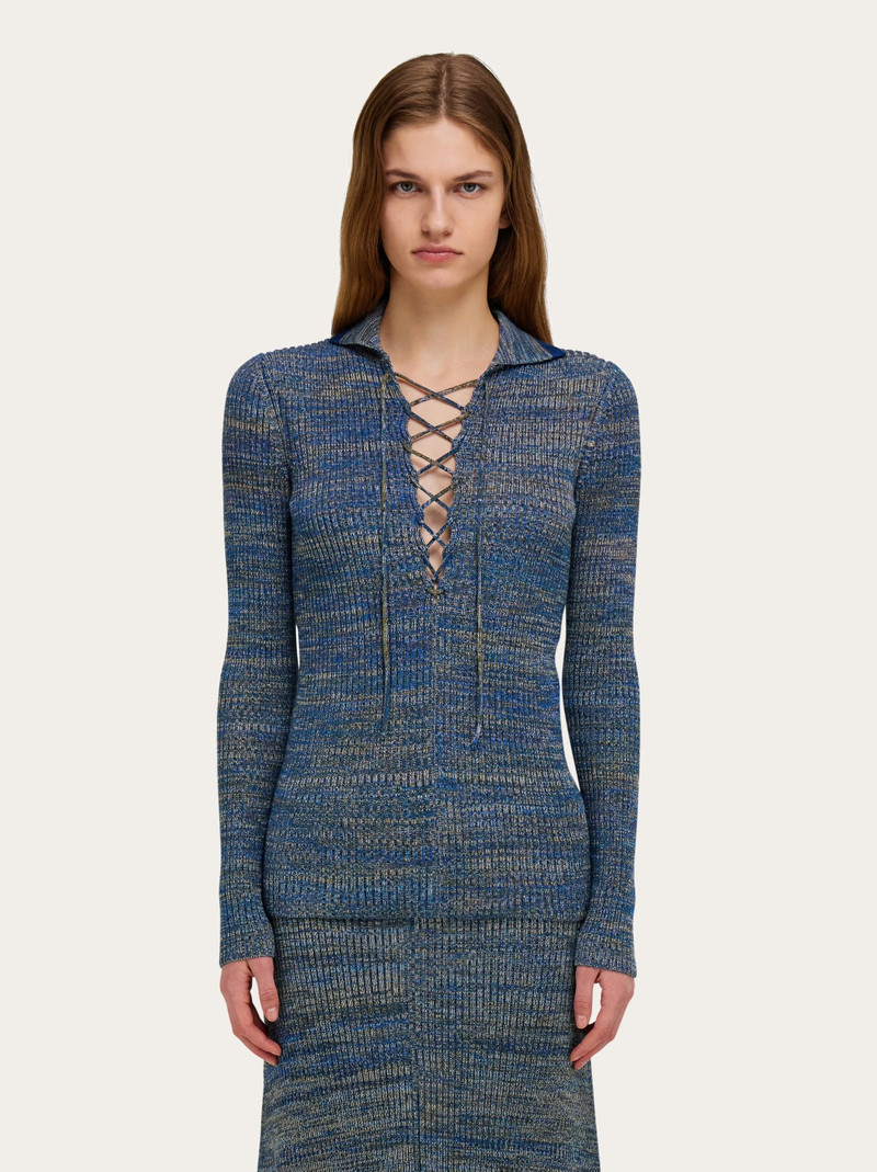 FERRAGAMO Knitted top with lace detail outlook