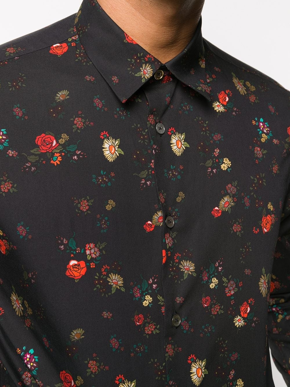 floral-print long-sleeved shirt  - 5