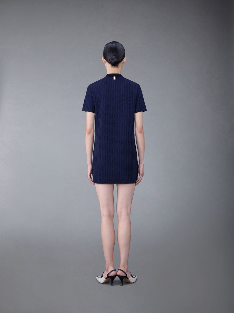 checked jacquard polo minidress 3