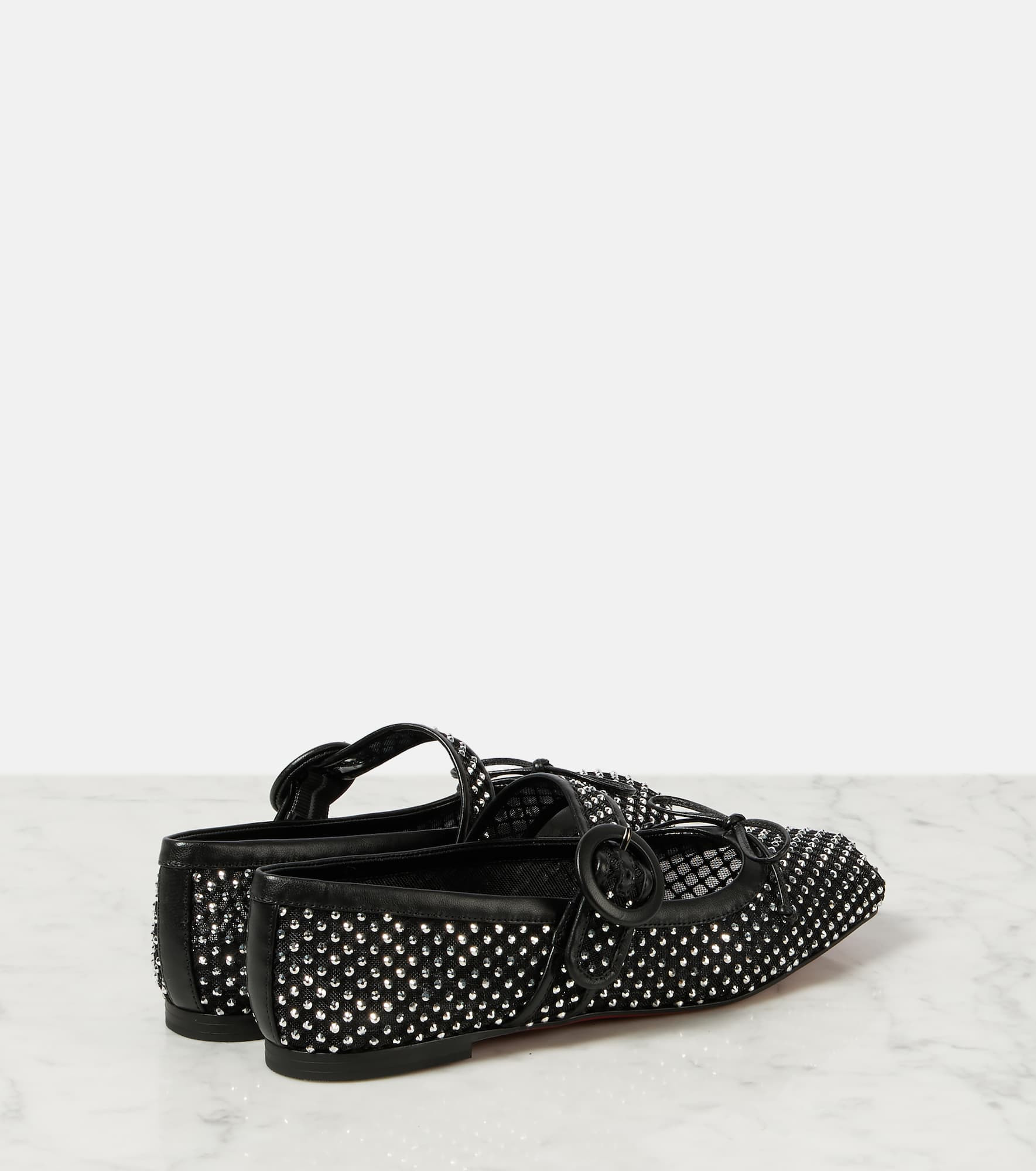 Mamastrapitina embellished mesh ballet flats - 3