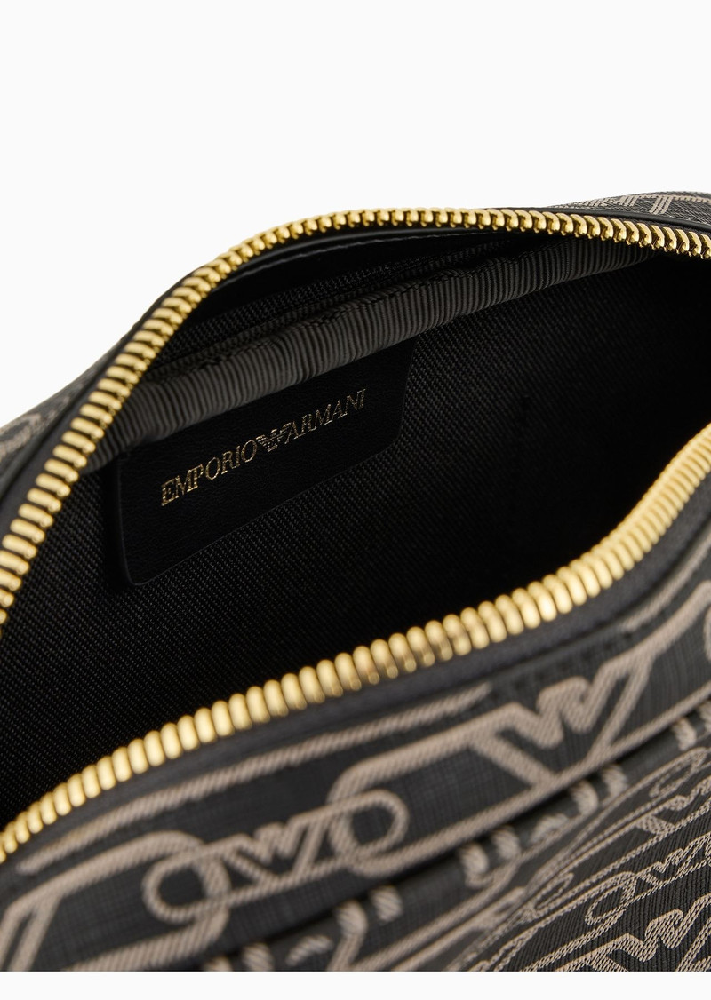 Camera case with shoulder strap and all-over monogram print 4