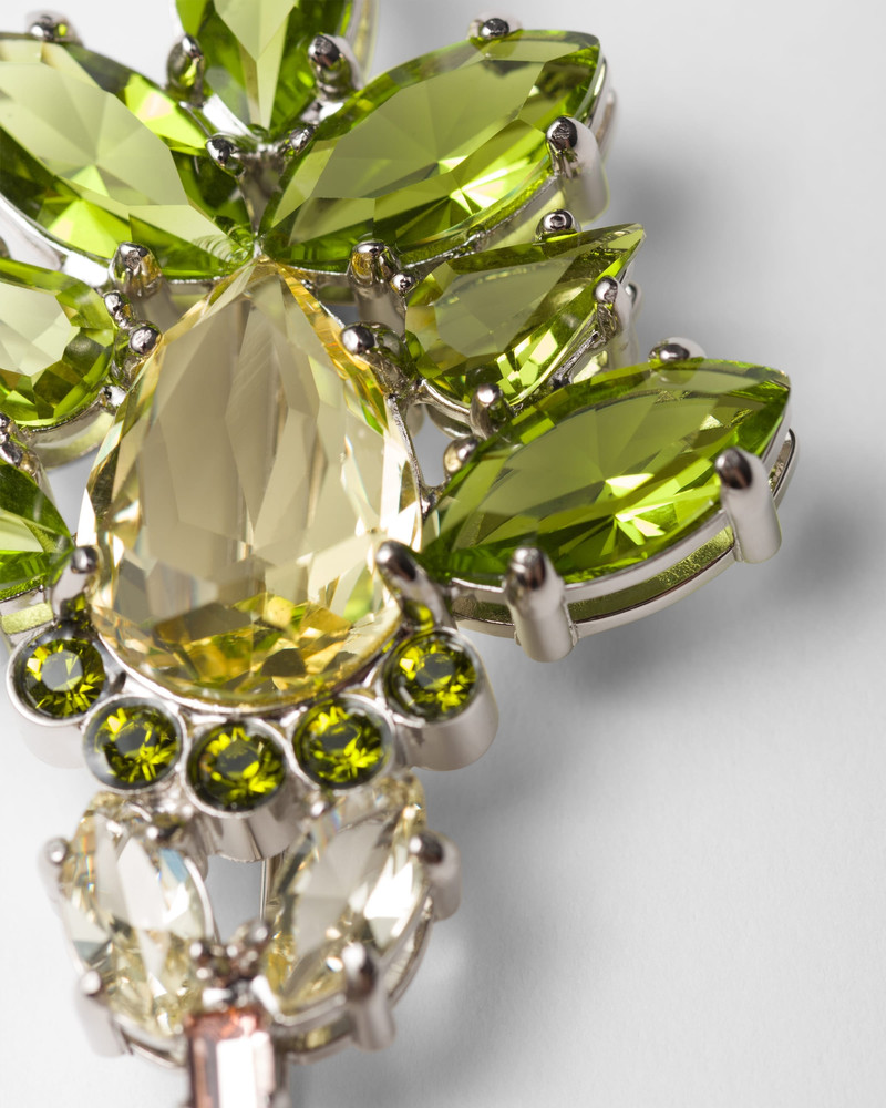 Prada Metal brooch with crystals outlook