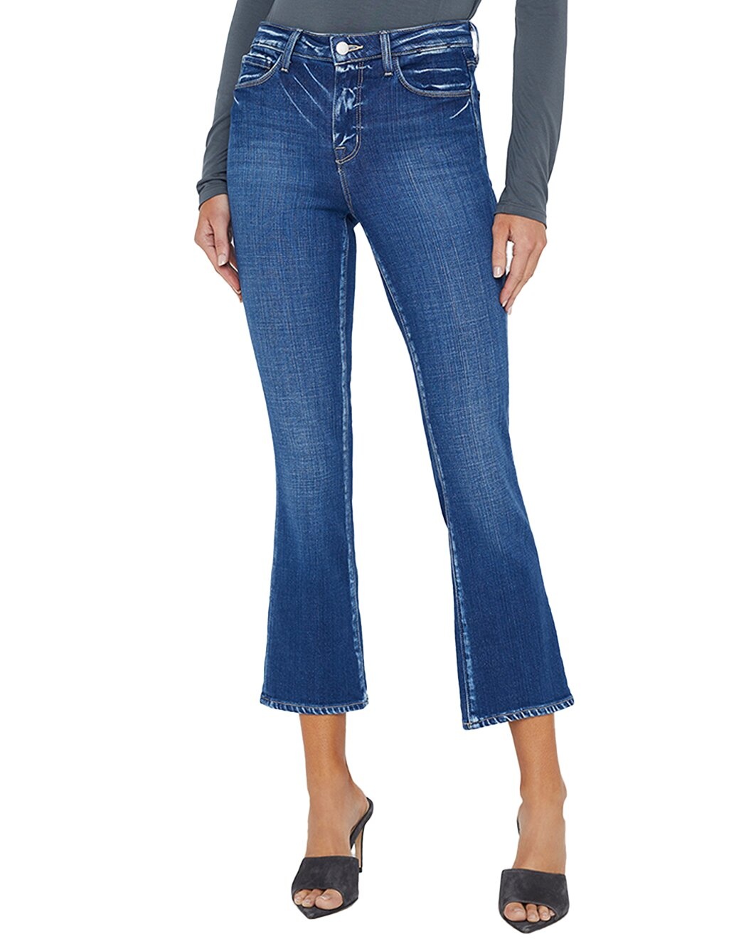 L'AGENCE Tati Crop Micro Boot Jean - 4
