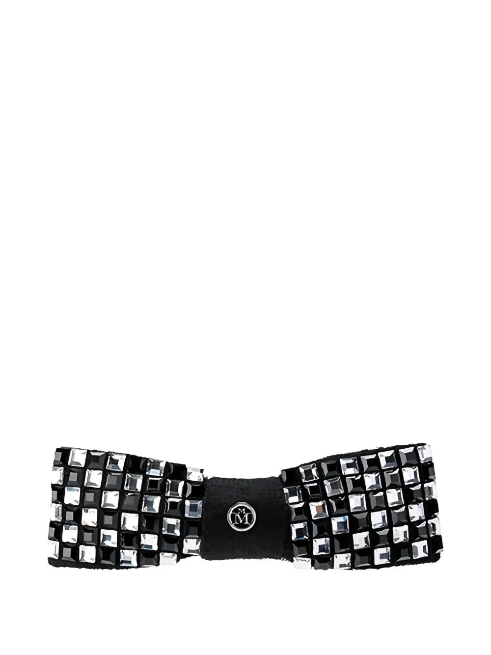 crystal-embellished bow hair clip - 1