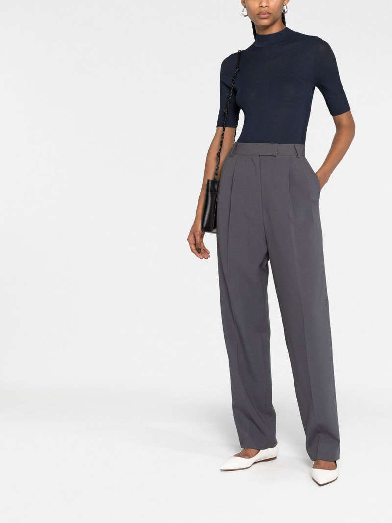 TORY BURCH short-sleeve ribbed-knit top outlook