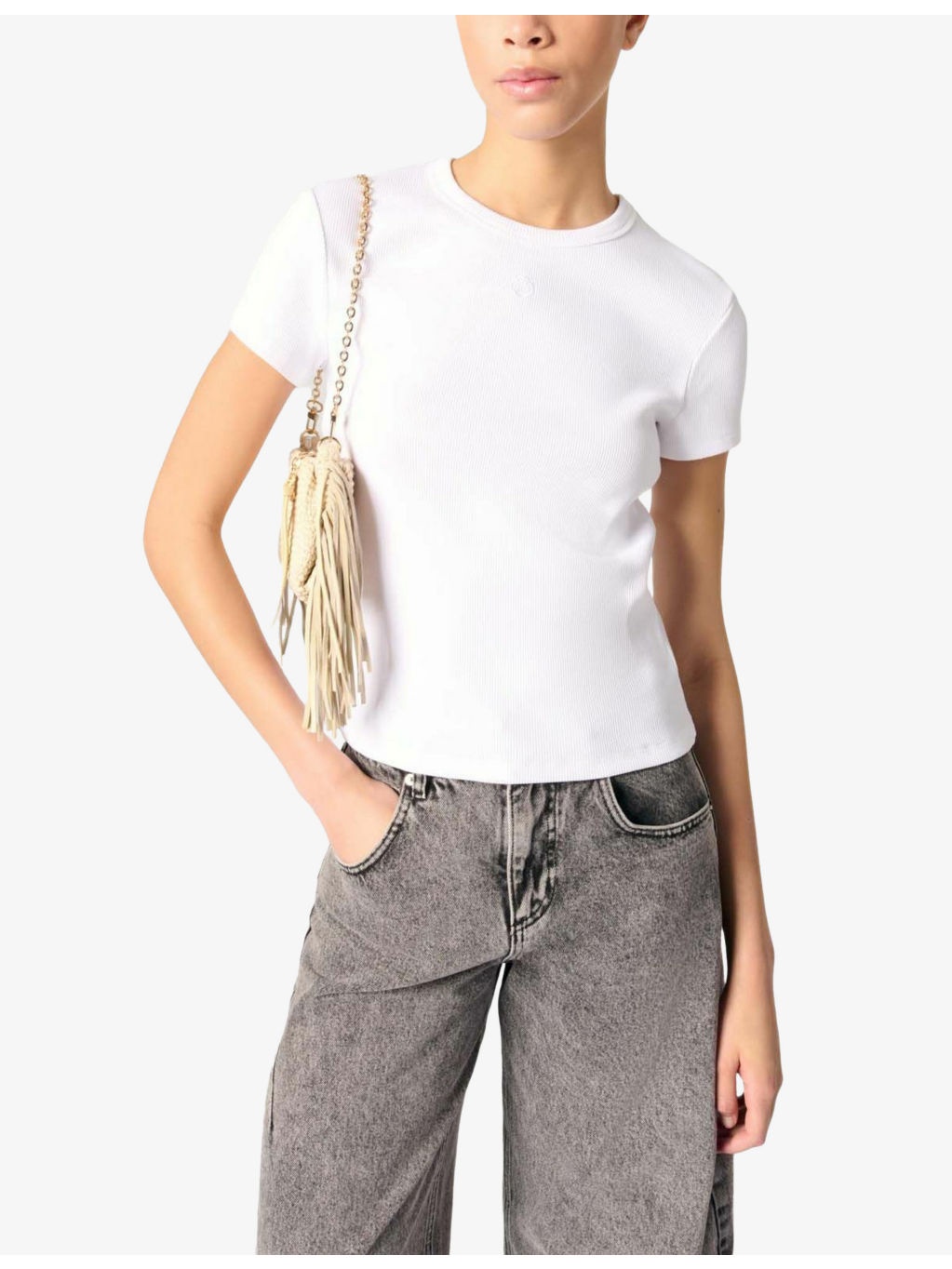 Clover-Embroidered Short-Sleeve Cotton T-Shirt - 5