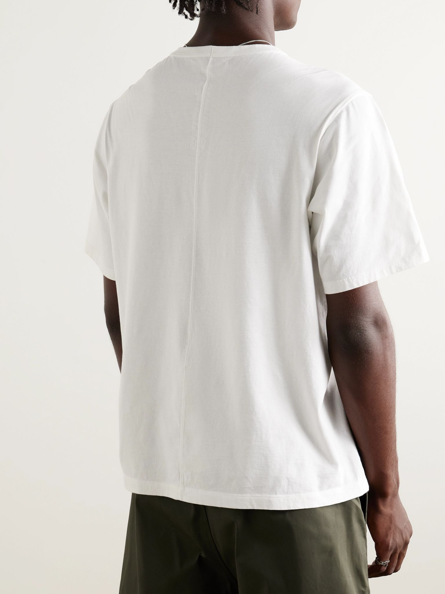 Brad Cotton-Jersey T-Shirt White - 3
