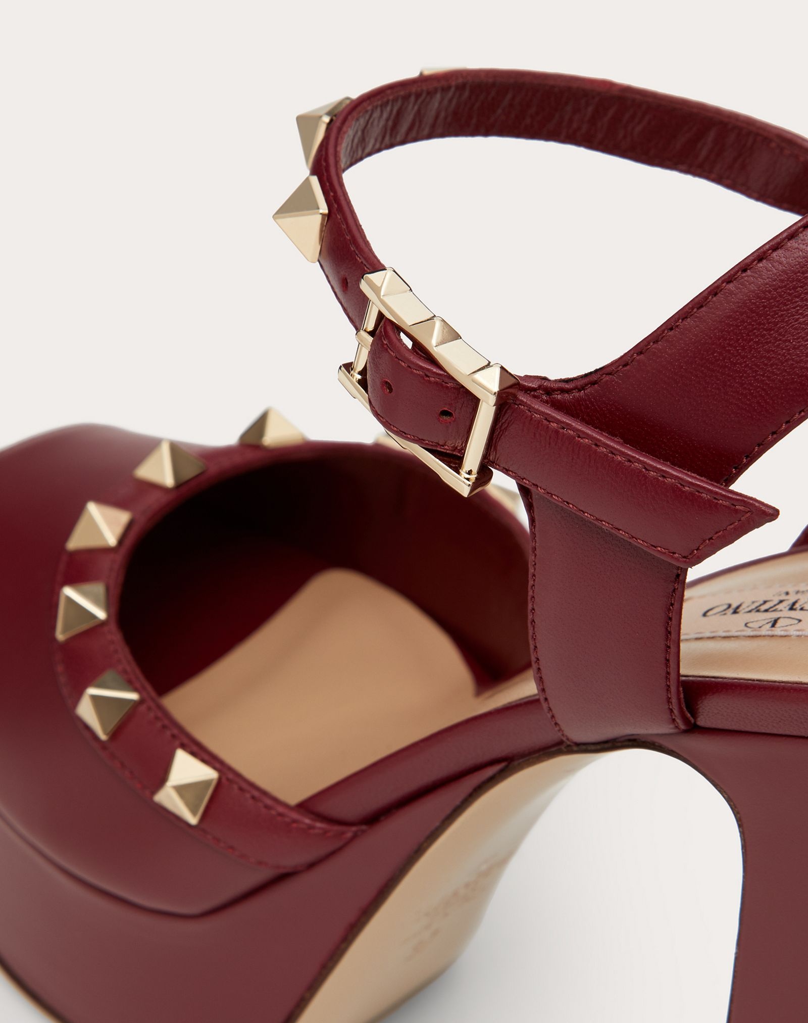 Rockstud Calfskin Platform Sandal 115 mm - 5