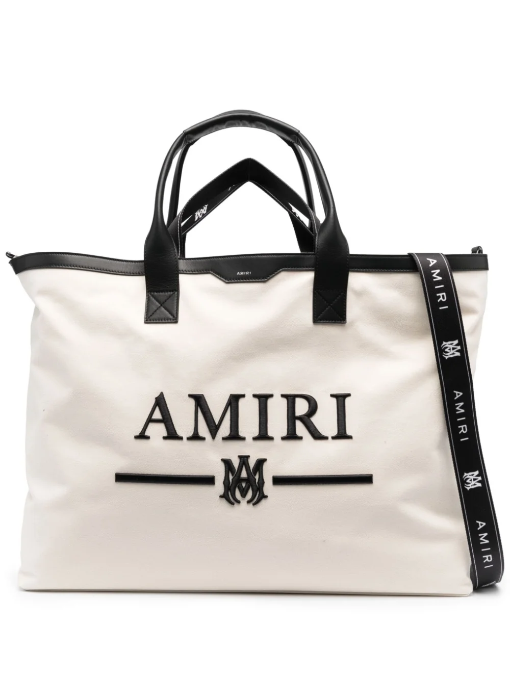 logo-embroidered tote bag - 1
