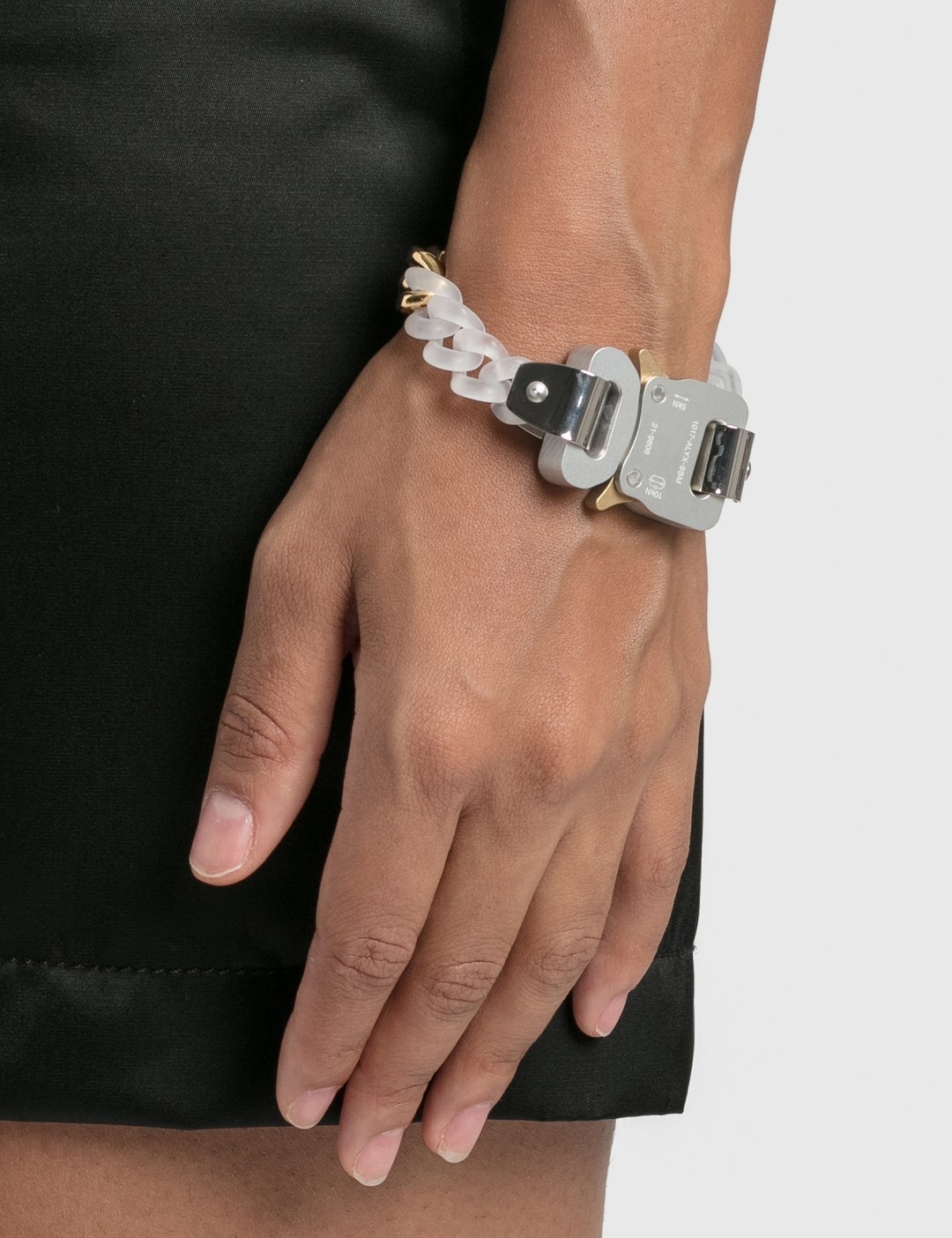 TRANSPARENT CHAIN AND METAL BRACELET - 3