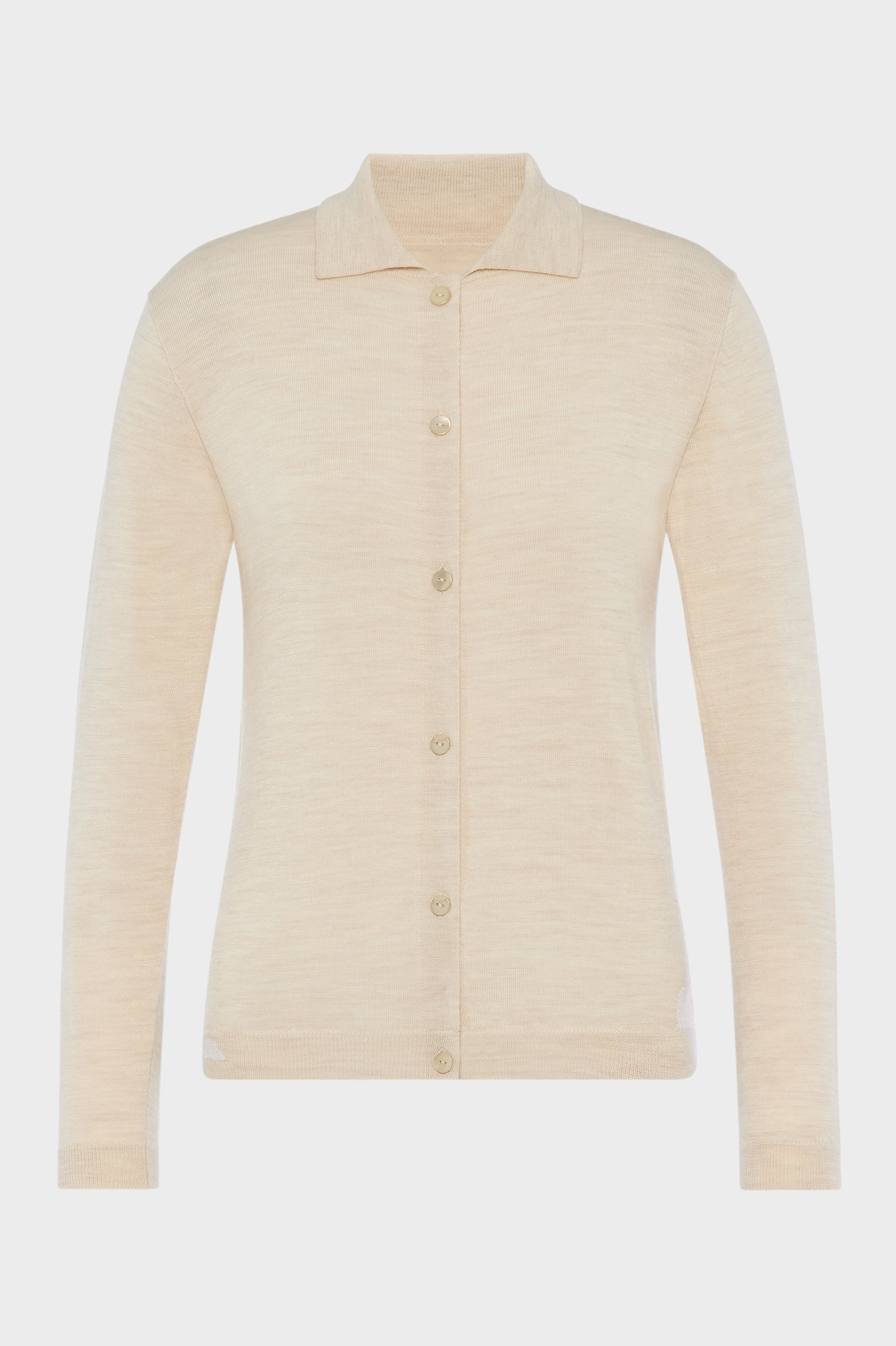 Wool polo cardigan - 1