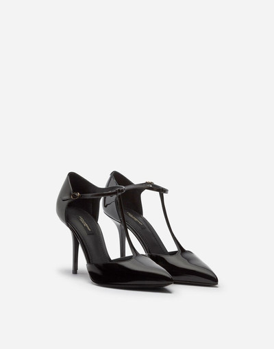 Dolce & Gabbana Bellucci t-strap shoes in shiny calfskin outlook