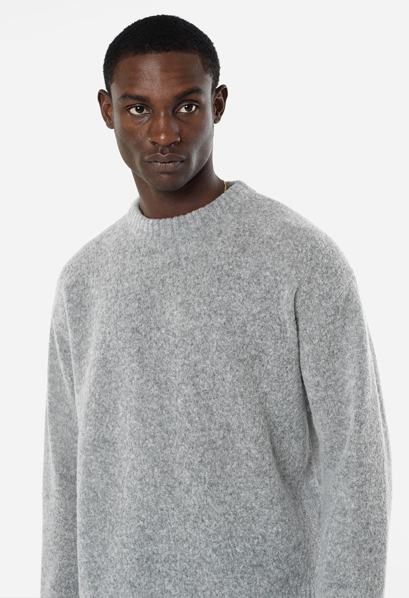WOOL POWDER KNIT CREW 7