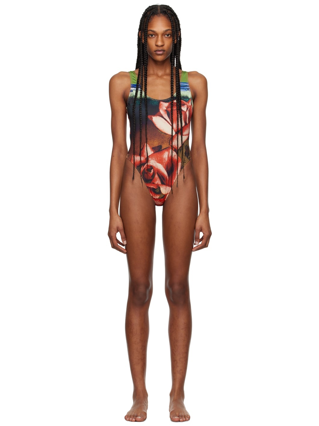 Red 'The Roses' Swimsuit - 1