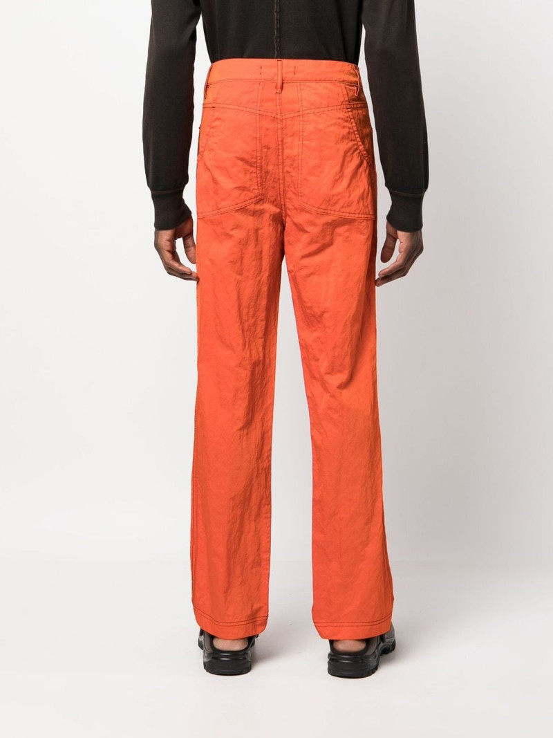crinkled-finish straight-leg trousers 5