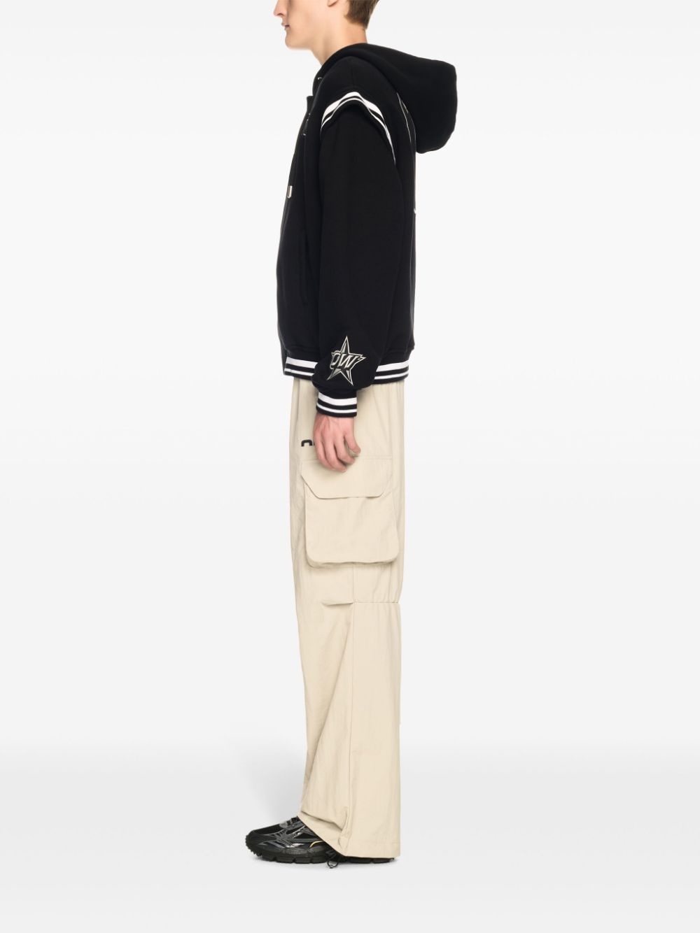 logo-appliqué bomber jacket - 3