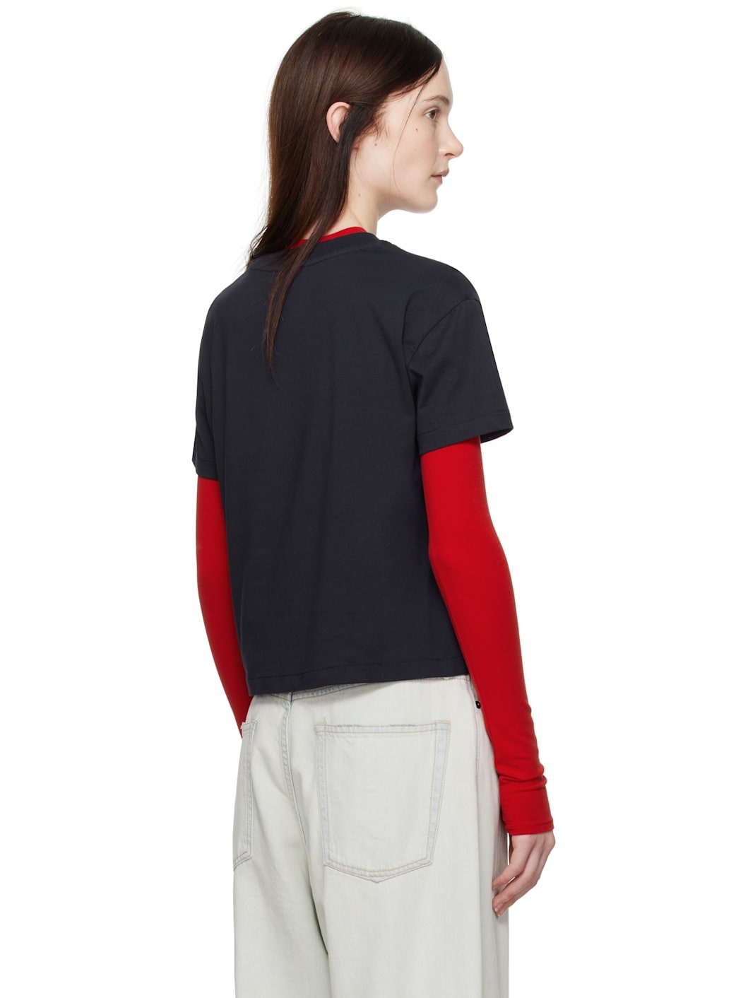 Navy Boxy 'Rue Madame' T-shirt - 3