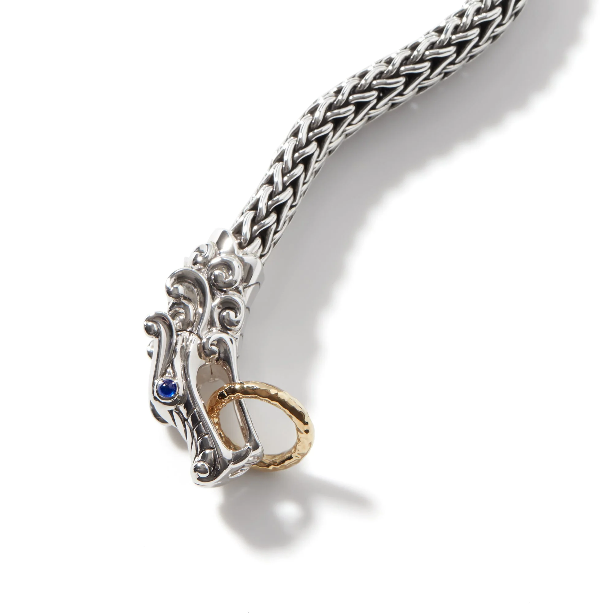 Naga Bracelet, Sterling Silver, Gold, 10.5MM - 1