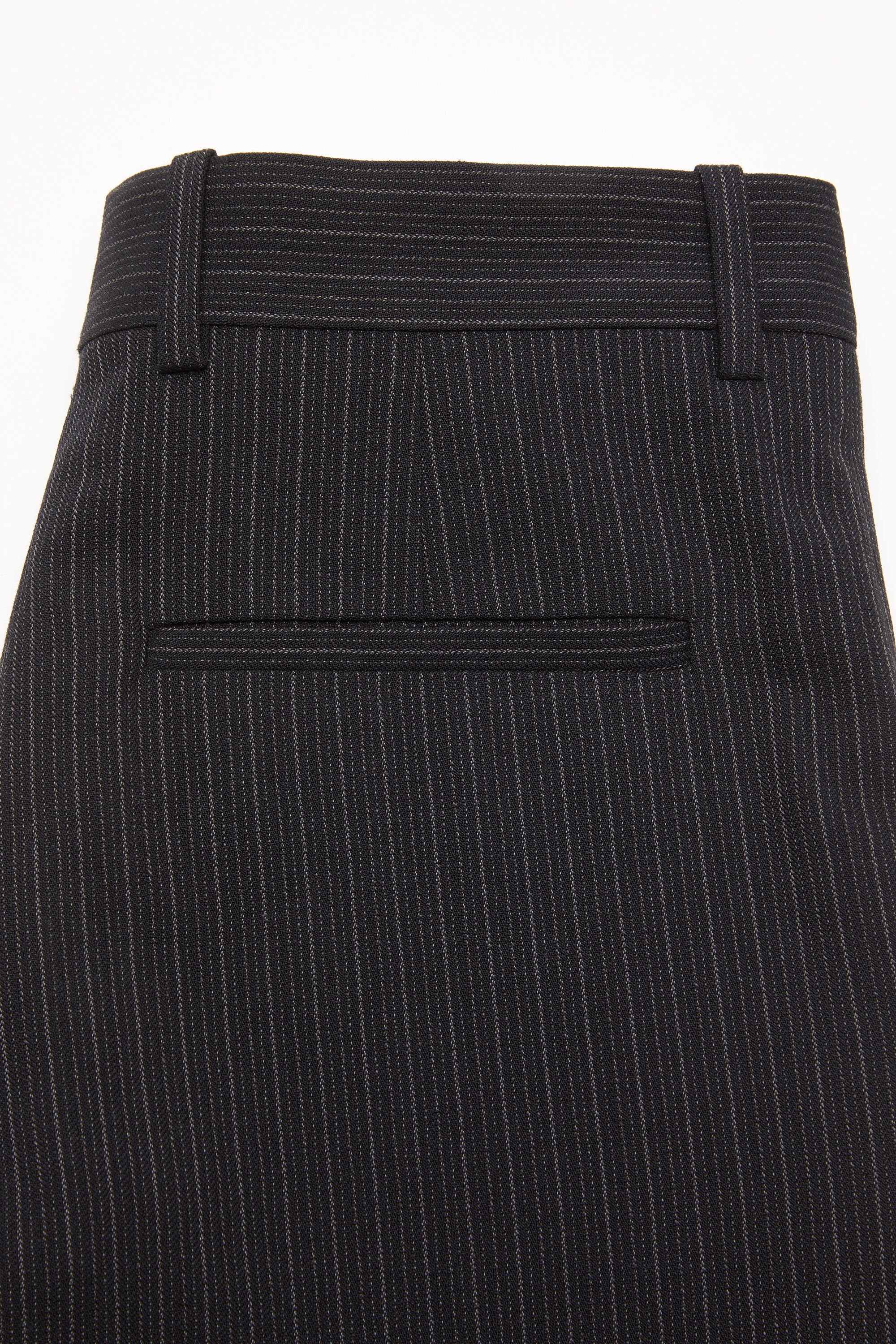 Trousers pinstripe wool blend - Black - 6