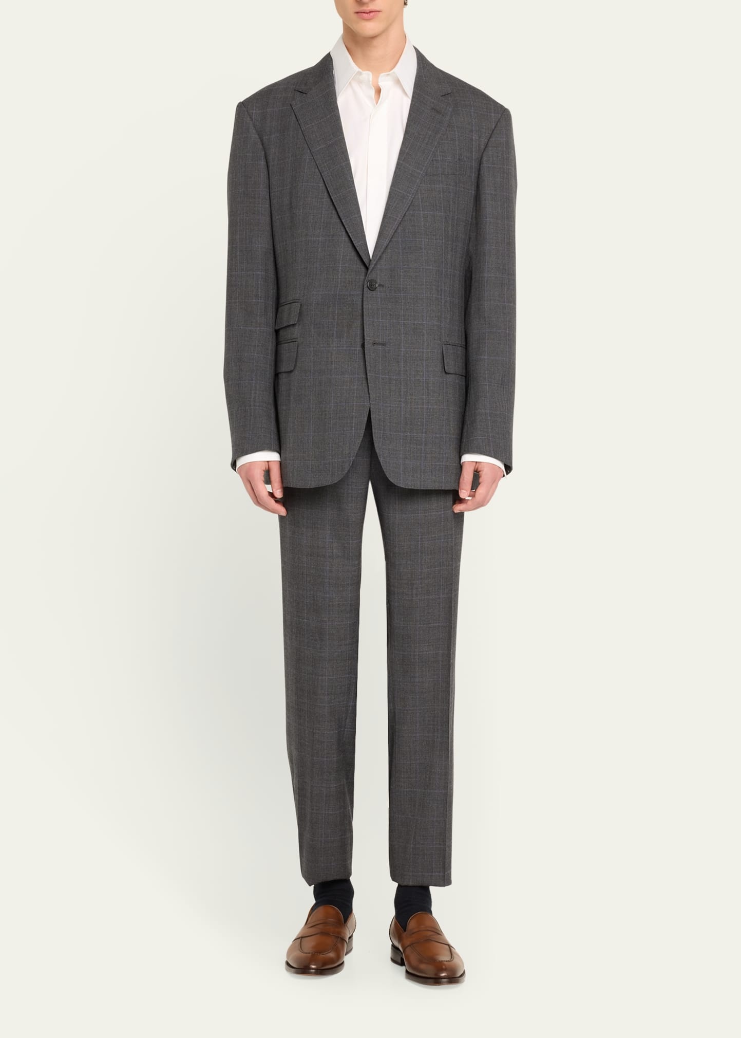 Men's Kent Hand-Tailored Glen Plaid Suit - 2