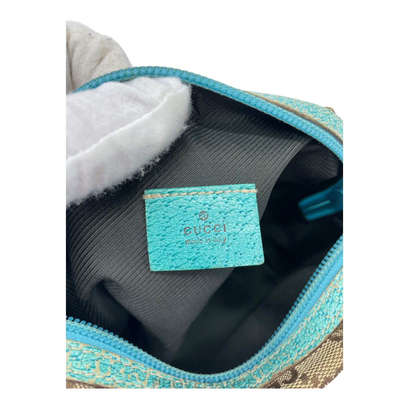 Gucci Zip Pouch - GG Canvas Turquoise - 7
