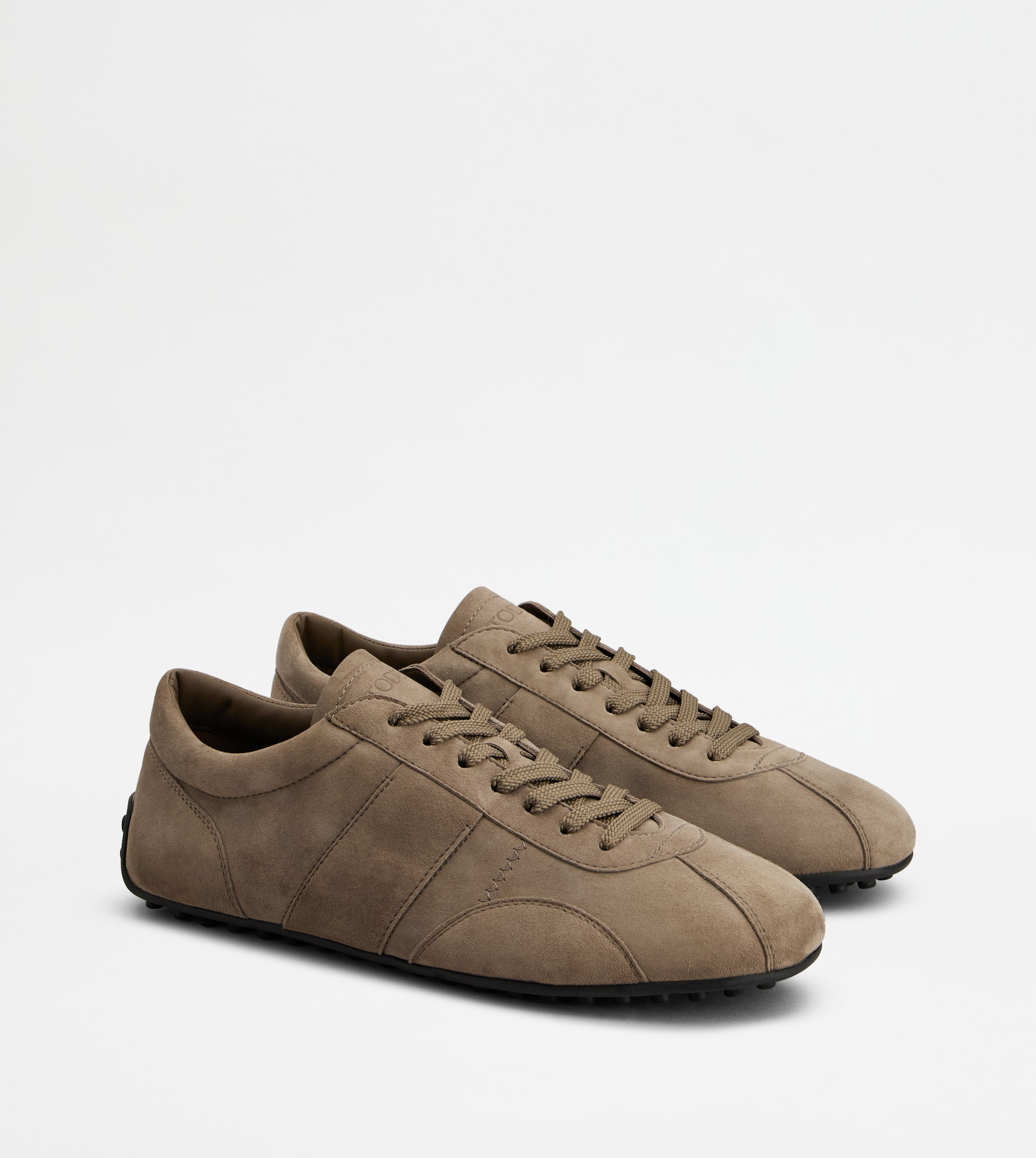 TOD'S T-MARATHON SNEAKERS IN PASHMY SUEDE - BROWN - 2