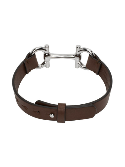 FERRAGAMO Brown Horsebit Bracelet outlook