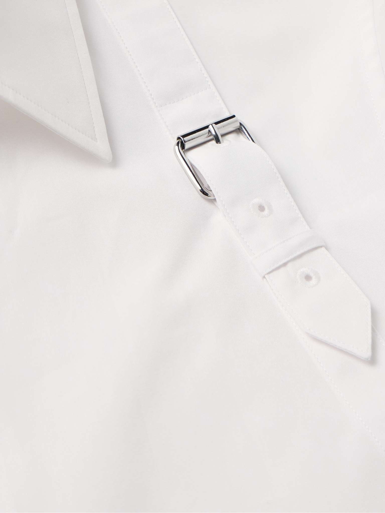 Harness-Detailed Cotton-Poplin Shirt - 4