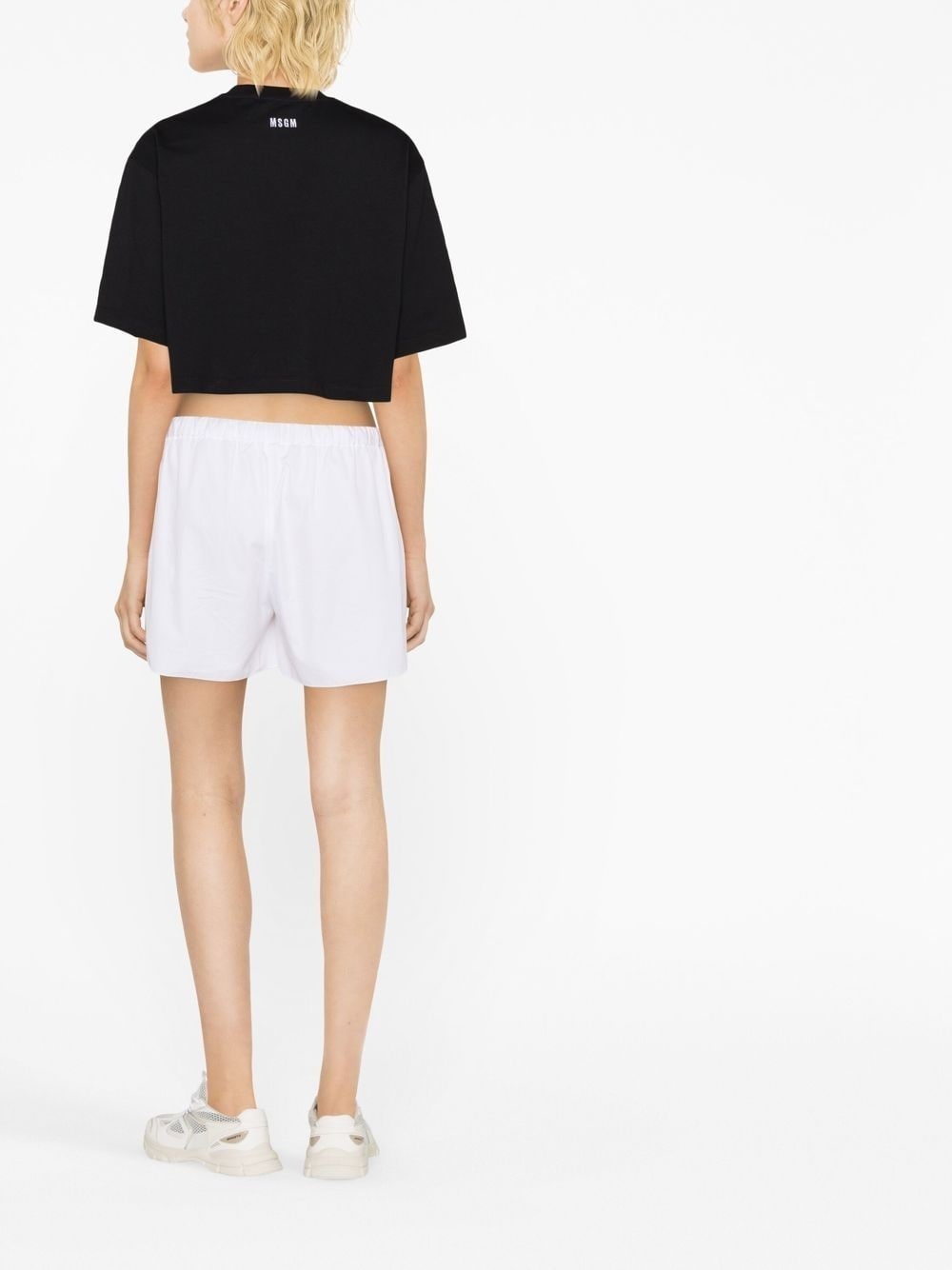 graphic-print cropped T-shirt - 4
