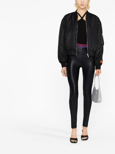 VERSACE JEANS COUTURE logo-waistband leggings outlook