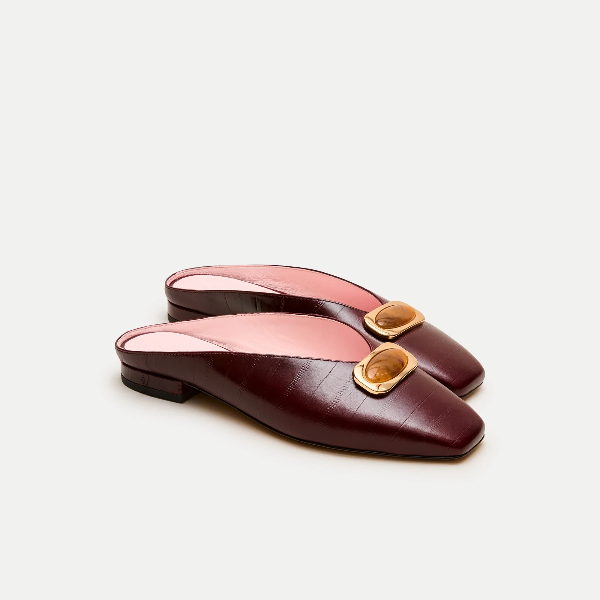 Sophie ballet mules in eel-embossed leather - 1