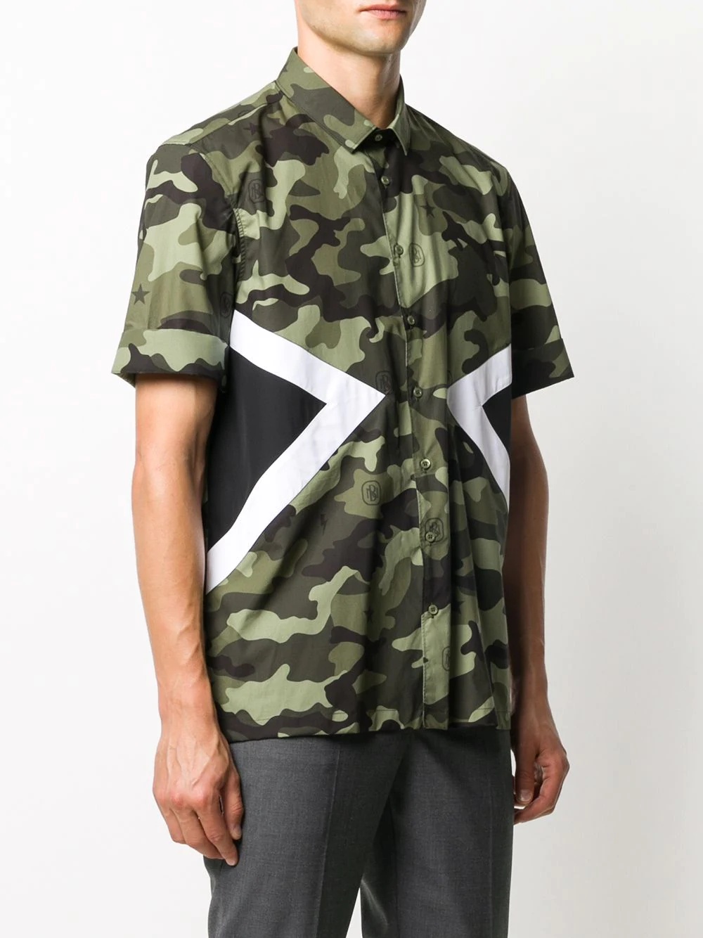 camouflage print short-sleeve shirt - 3