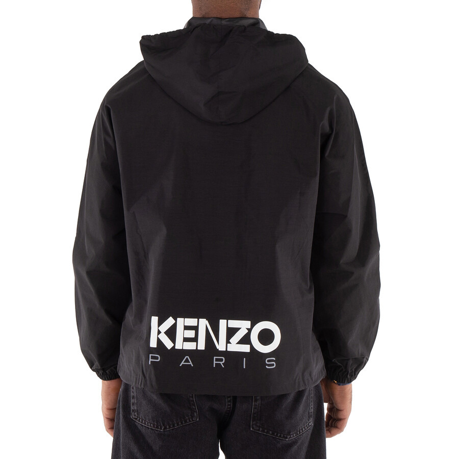 Kenzo Drawstring Logo-Patch Windbreaker Jacket - 3