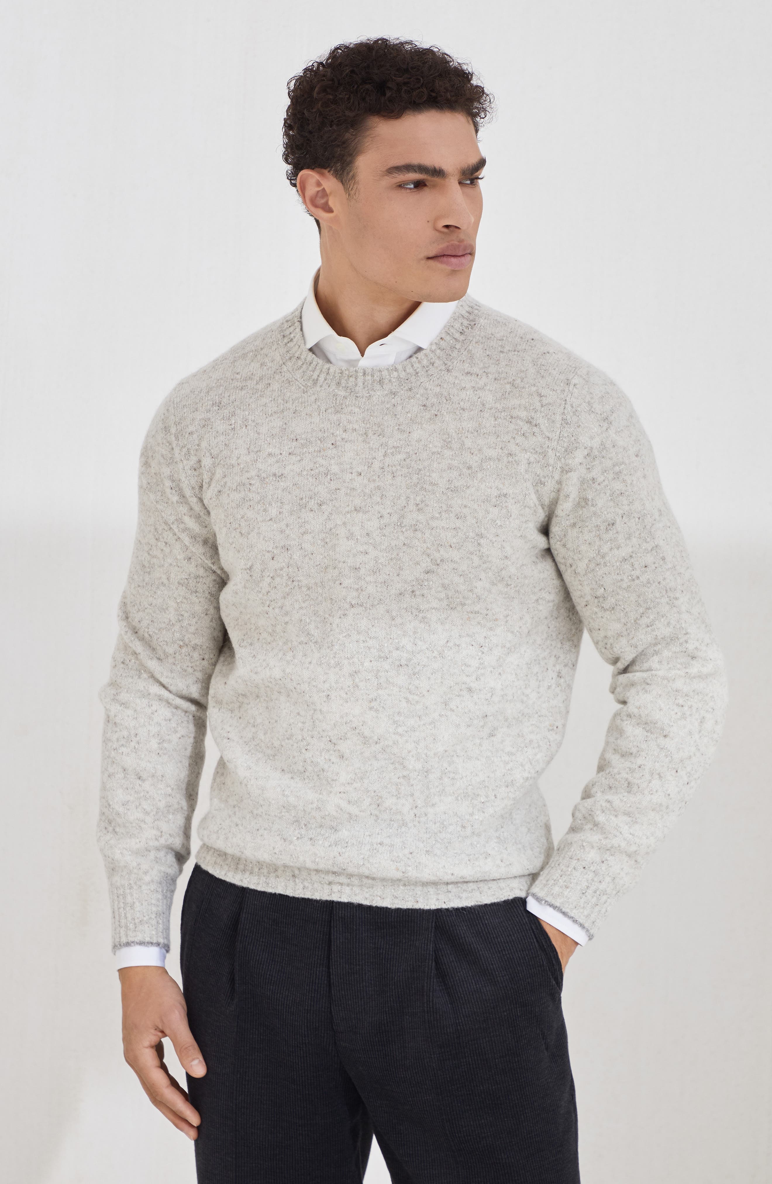 Brunello Cucinelli Knop sweater in Light Grey at Nordstrom - 2